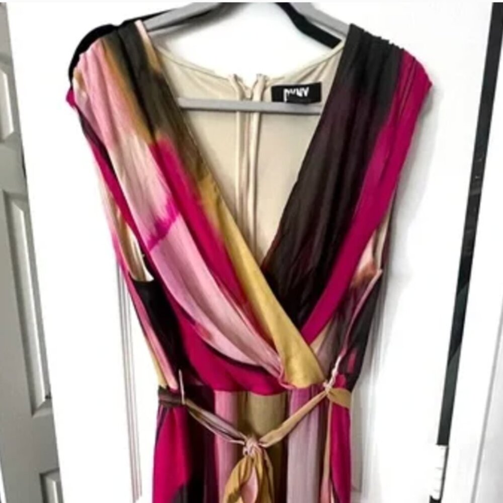 DKNY colorful wrap dress plus size 16W